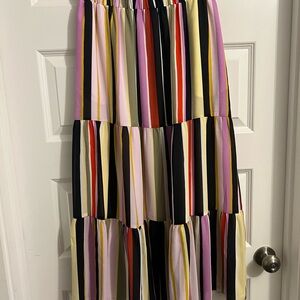 NWT Striped Multicolor Maxi Skirt